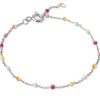 Enamel Lola Rainbow armbånd i sølv regnbuefarvet emalje