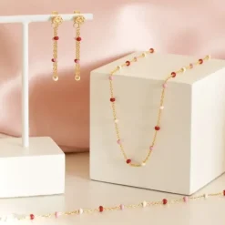 Enamel Lola Rosie armbånd i forgyldt sølv farvet emalje
