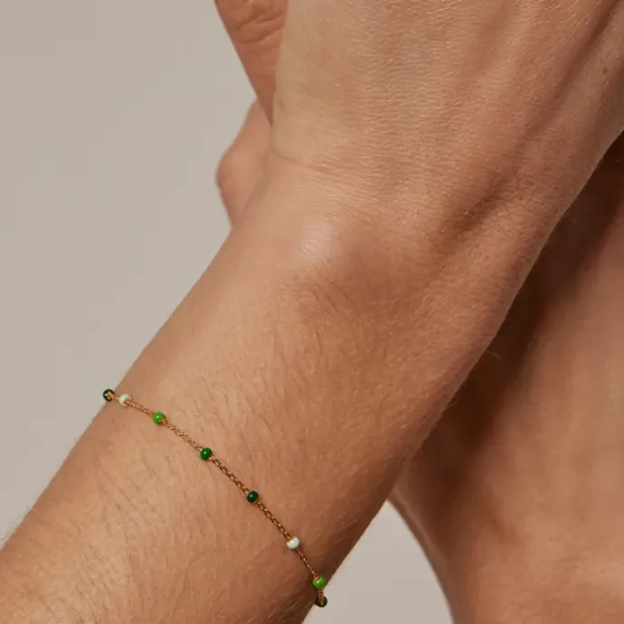 Enamel Lola Spring armbånd i forgyldt sølv