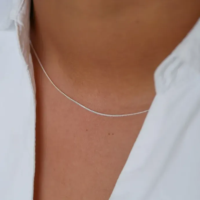 Enamel Naomi halskæde i sølv