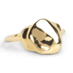 Enamel Sahara justerbar ring i forgyldt sølv