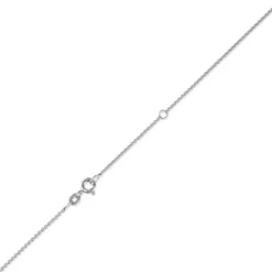 Enkel BNH anker rund halskæde i 14 karat hvidguld 42 - 45 cm x 1,2 mm