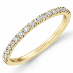 Enkel diamant alliancering i 14 karat guld 0,25 ct