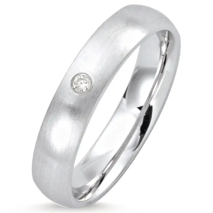 Enkel ring i rhodineret sølv