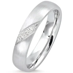 Enkel ring i rhodineret sølv