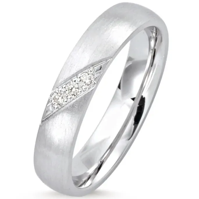 Enkel ring i rhodineret sølv