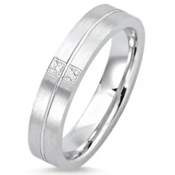 Enkel ring i rhodineret sølv