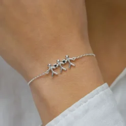 Familie armbånd i sølv