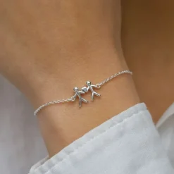 Familie armbånd i sølv