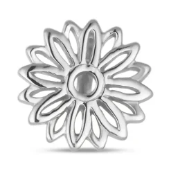 Fødselsblomst april tusindfryd vedhæng i sølv