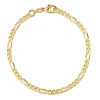 Figaroarmbånd i 14 karat guld 18,5 cm x 3,4 mm