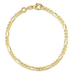 Figaroarmbånd i 8 karat guld 18,5 cm x 3,4 mm