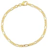 Figaroarmbånd i forgyldt sølv 17 cm x 3,4 mm