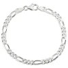 Figaroarmbånd i sølv 17 cm x 4,6 mm