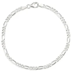 Figaroarmbånd i sølv 17 cm x 3,4 mm