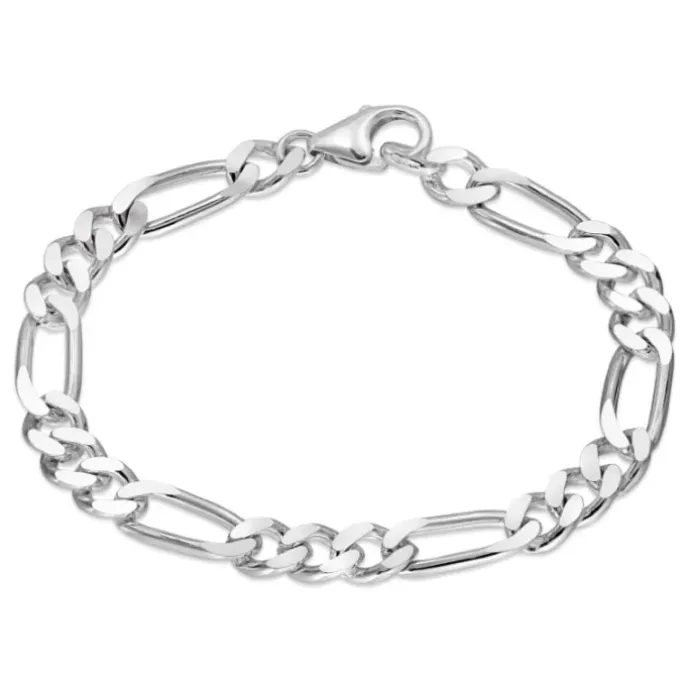 Figaroarmbånd i sølv 17 cm x 7,4 mm