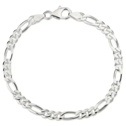 Figaroarmbånd i sølv 21 cm x 4,6 mm