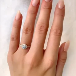 Fingerring i forgyldt sølv
