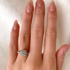 Fingerringe: hvid zirkon ring i sølv