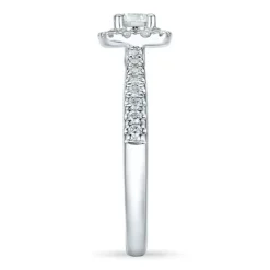 Firkantet diamantring i 14 karat hvidguld 0,26 ct 0,26 ct