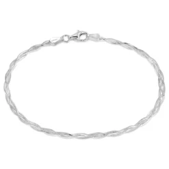 Flettet armbånd i sølv 2,4 mm
