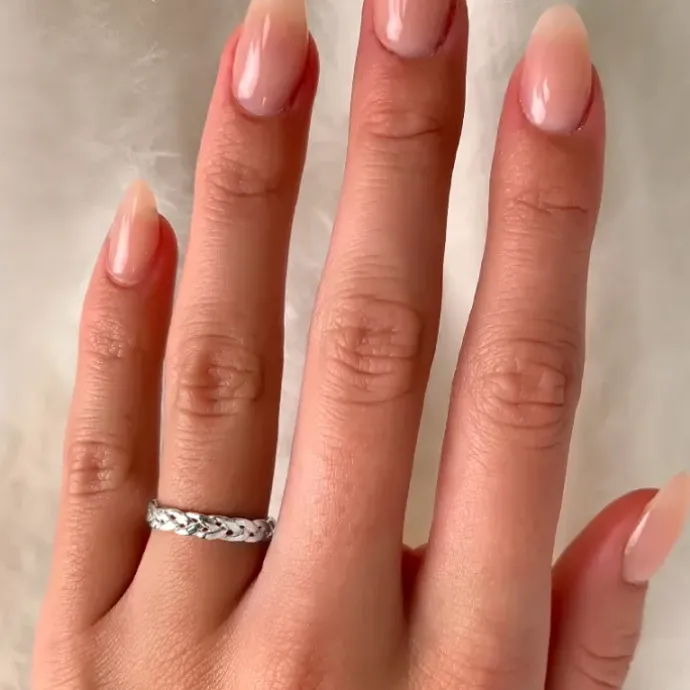 Flettet ring i sølv