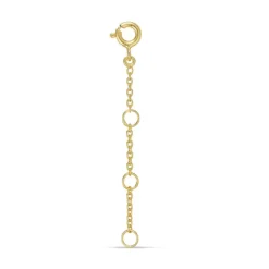 Forlængerkæde i forgyldt sølv 5 cm x 1,0 mm