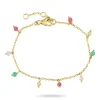 Grøn armbånd i forgyldt sølv 16 + 3 cm x 3,3 mm