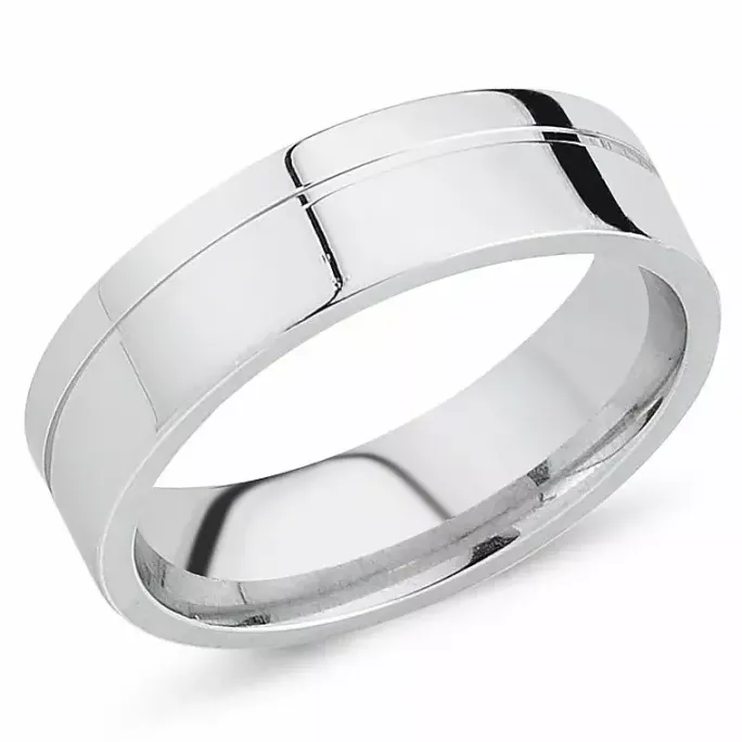 Herrering i rhodineret sølv