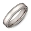 Herrering i titanium og sølv