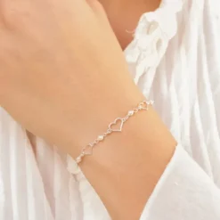 Hjerte armbånd i sølv