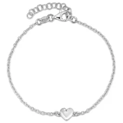Hjerte armbånd i sølv