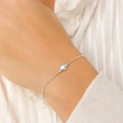 Hjerte armbånd i sølv