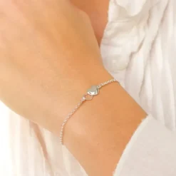 Hjerte armbånd i sølv