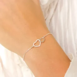 Hjerte armbånd i sølv