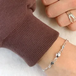 Hjerte armbånd i sølv