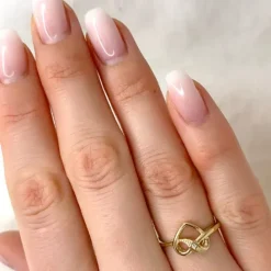 Hjerte diamant ring i 9 karat guld 0,008 ct