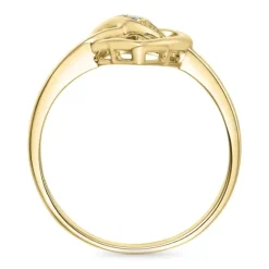 Hjerte diamant ring i 9 karat guld 0,008 ct