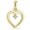 Hjerte diamant vedhæng i 8 karat guld 0,02 ct