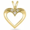 Hjerte diamant vedhæng i 14 karat guld 0,041 ct