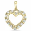 Hjerte diamant vedhæng i 14 karat guld 0,26 ct
