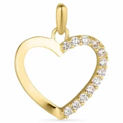Hjerte vedhæng i 14 karat guld