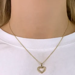 Hjerte vedhæng i 9 karat guld