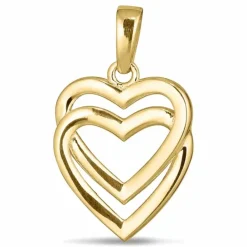 Hjerte vedhæng i 8 karat guld
