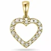 Hjerte vedhæng i 14 karat guld 0,13 ct
