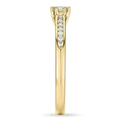 Hvid diamant guld ring i 14 karat guld 0,14 ct 0,08 ct