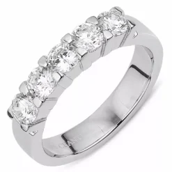 Hvid zirkon ring i sølv