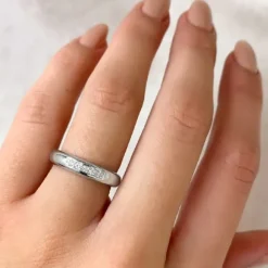 Hvid zirkon ring i sølv