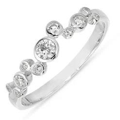 Hvid zirkon ring i sølv - Bubbly Sparkle