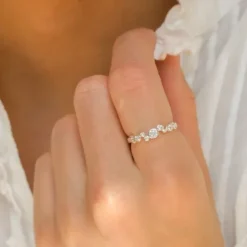 Hvid zirkon ring i sølv - Bubbly Sparkle